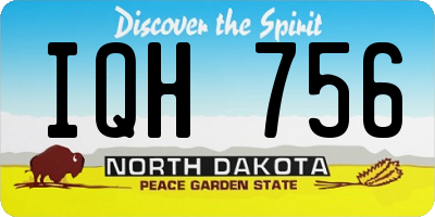 ND license plate IQH756