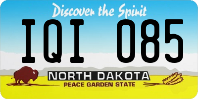 ND license plate IQI085
