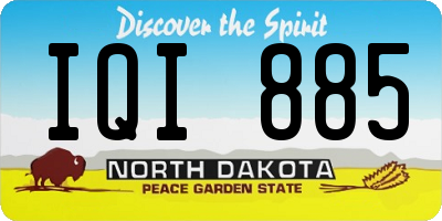 ND license plate IQI885