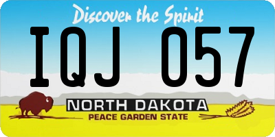 ND license plate IQJ057
