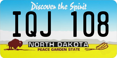 ND license plate IQJ108