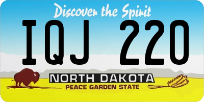 ND license plate IQJ220