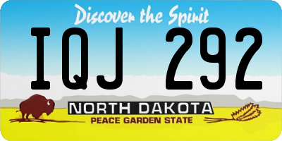 ND license plate IQJ292
