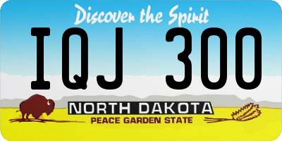 ND license plate IQJ300