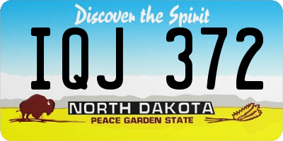 ND license plate IQJ372
