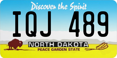 ND license plate IQJ489