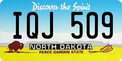 ND license plate IQJ509
