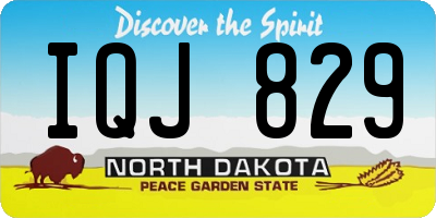 ND license plate IQJ829