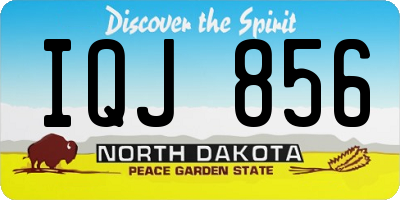 ND license plate IQJ856