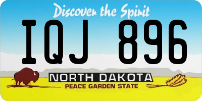 ND license plate IQJ896