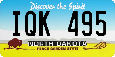 ND license plate IQK495