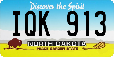 ND license plate IQK913