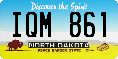 ND license plate IQM861