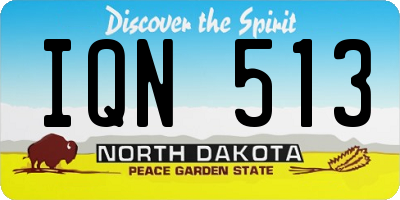 ND license plate IQN513