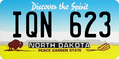 ND license plate IQN623