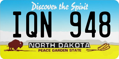 ND license plate IQN948
