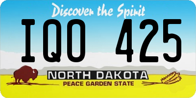 ND license plate IQO425