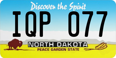 ND license plate IQP077