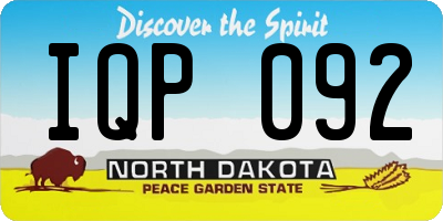 ND license plate IQP092