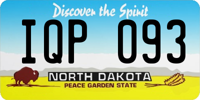 ND license plate IQP093