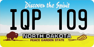 ND license plate IQP109