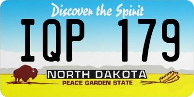 ND license plate IQP179