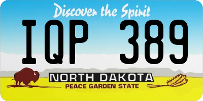 ND license plate IQP389