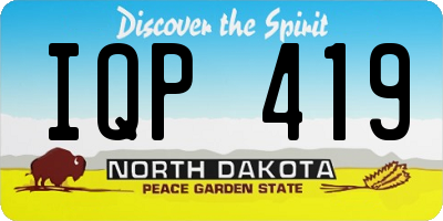 ND license plate IQP419