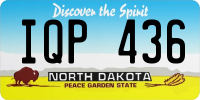 ND license plate IQP436