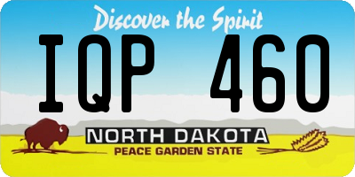 ND license plate IQP460