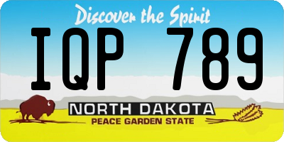 ND license plate IQP789