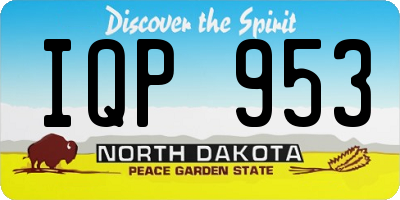 ND license plate IQP953