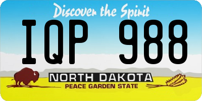 ND license plate IQP988