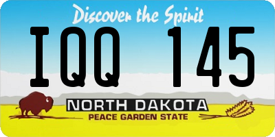 ND license plate IQQ145
