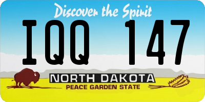 ND license plate IQQ147