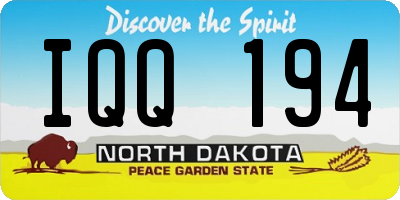ND license plate IQQ194