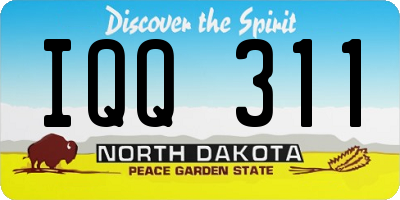 ND license plate IQQ311
