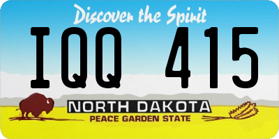 ND license plate IQQ415