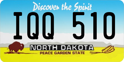 ND license plate IQQ510