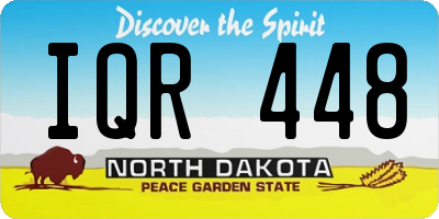 ND license plate IQR448