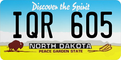 ND license plate IQR605