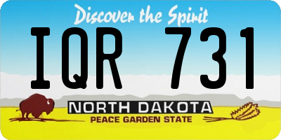 ND license plate IQR731