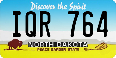 ND license plate IQR764