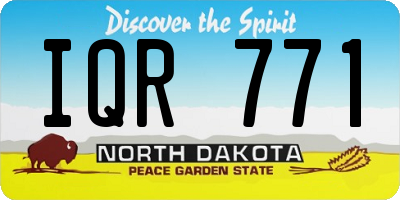 ND license plate IQR771