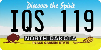ND license plate IQS119
