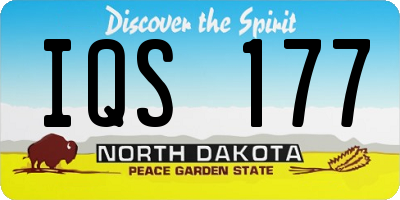 ND license plate IQS177