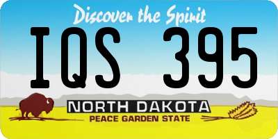 ND license plate IQS395