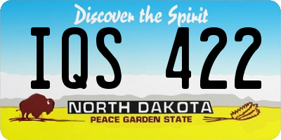 ND license plate IQS422