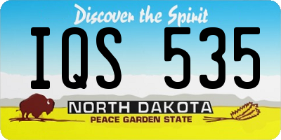 ND license plate IQS535