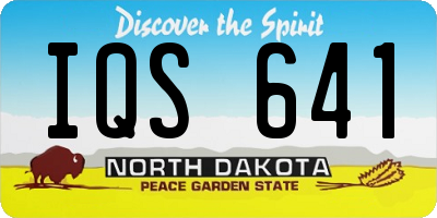 ND license plate IQS641